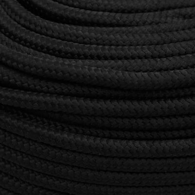 vidaXL Delovna vrv črna 8 mm 250 m polipropilen