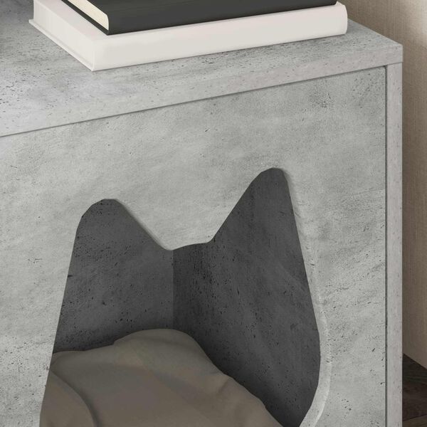 vidaXL Mačja hi&scaron;a Beton 42,5 x 40 x 53,5 cm Konstruiran les