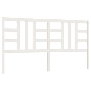 vidaXL Posteljno vzglavje belo 206x4x100 cm trdna borovina