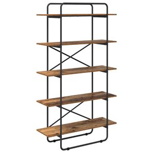 vidaXL Knjižna polica 5 ravni 100 x 35 x 175,5 cm PB Hrastovina