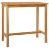 vidaXL Barska miza Naravna 110 x 60 x 105 cm Masiven teak