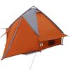 vidaXL Teepee šotor s streho Siva in oranžna 490 x 410 x 210 cm