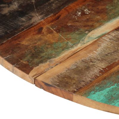 vidaXL Okrogla mizna plošča 80 cm 15-16 mm trden predelan les