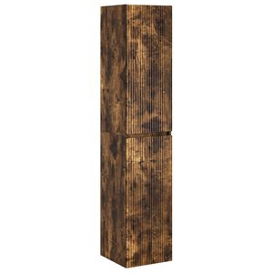 vidaXL Omejen kabineta za kopalnico Dimljen hrast 33 x 34,5 x 160 cm