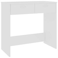 vidaXL Pisalna miza bela 80x40x75 cm iverna plošča