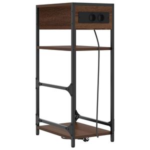 vidaXL Nočna omarica Rjav hrast 40 x 27 x 76 cm Konstruiran les