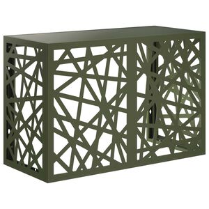 vidaXL Prekrivalo za klimatsko napravo Olivno zelena 90 x 40 x 60 cm
