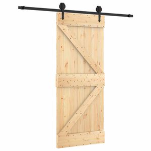 vidaXL Drsna vrata 85 x 210 cm Masiven borov les (neobdelan)
