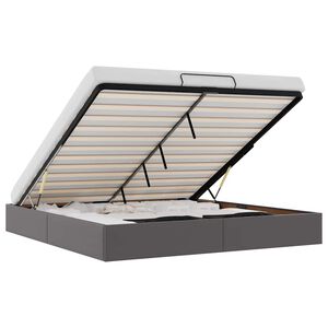 vidaXL Otomanski posteljni okvir brez vzmetnice siv 160x200 cm