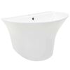 vidaXL Bazen Bela 56 x 48 x 42 cm Glazirana keramika