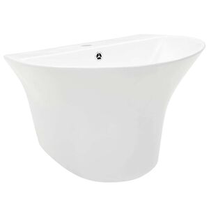 vidaXL Bazen Bela 56 x 48 x 42 cm Glazirana keramika