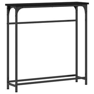 vidaXL Konzolna miza Črna Orehovina 75 x 19,5 x 75 cm Inženirski les