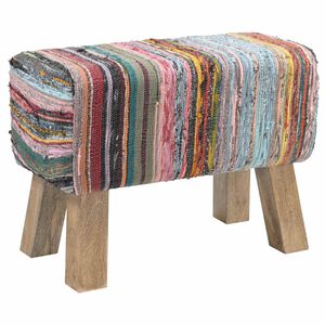 vidaXL klop 60 x 30 x 45 cm Pravo usnje večbarvno