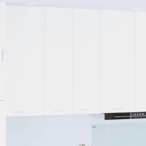 vidaXL Viseča omarica z vrati Bela 60 x 31 x 100 cm Konstruiran les