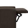 vidaXL Električni masažni stol temno rjavo blago