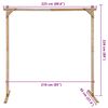 vidaXL Poroka Arch Svetlo rjava 225 x 95 x 226 cm Masivno borovo les