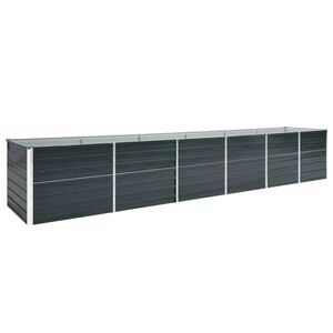 vidaXL Vrtna visoka greda pocinkano jeklo 480x80x77 cm antracitna