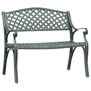 vidaXL Vrtna klop 102 cm liti aluminij zelene barve