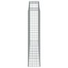 vidaXL Obokane gabion ko&scaron;are 7 kosa 300x50x220/240 cm pocinkano železo