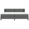 vidaXL Postelja z vzmetnico z vzmetnico Temno siva 200 x 200 cm blago
