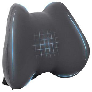 vidaXL Vzglavnik za hrbet Siva Spominska pena 40 x 32 x 14 cm