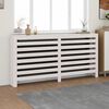 vidaXL Pokrov za radiator bela 169x19x84 cm trdna borovina
