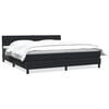 vidaXL Box spring postelja z vzmetnico črna 180x210 cm žamet