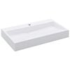 vidaXL Umivalnik 80x46x11 cm liti mineral/marmor bel