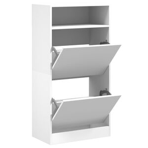 vidaXL Omarica za čevlje bela 60x34x116 cm inženirski les