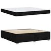 vidaXL Konstrukcija postelje z vzmetnico Črna 200 x 200 cm blago