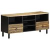 vidaXL TV omarica črna 100x33,5x46 cm masivni neobdelan les Mango