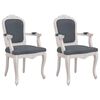 vidaXL Jedilni stoli 2 kosa temno sivi 62x59,5x100,5 cm blago