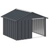 vidaXL Pasja uta antracitna 116,5x103x81,5 cm pocinkano jeklo