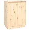 vidaXL Omarica za čevlje 60x35x80 cm trdna borovina
