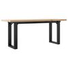 vidaXL Klubska mizica O okvir 110x40x45,5cm trdna borovina jeklo