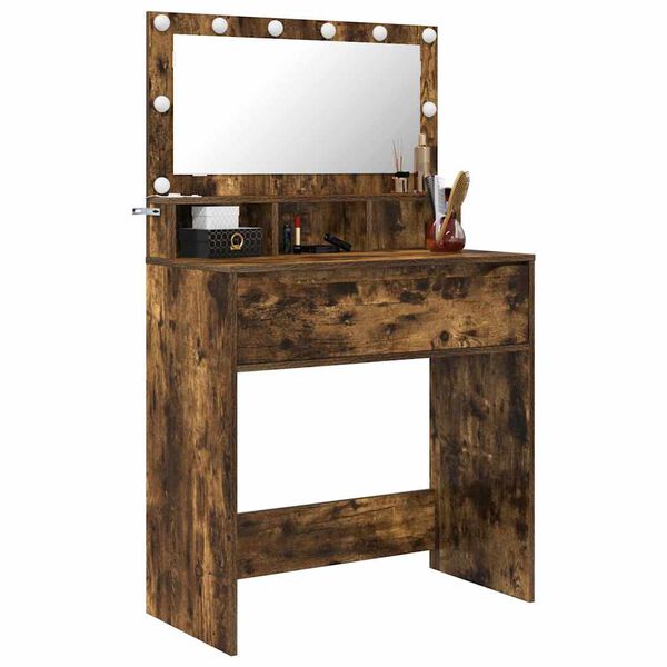 vidaXL Toaletne mize za spalnice Dimljeni oreh 80 x 39,6 x 135 cm