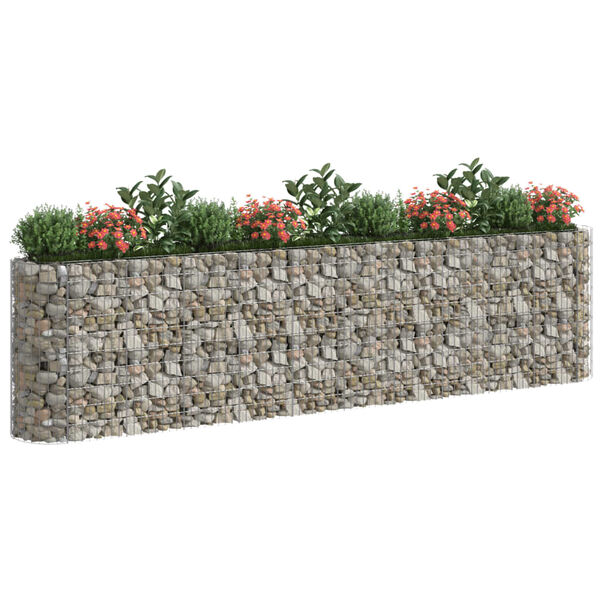 vidaXL Visoka greda gabion pocinkano železo 400x50x100 cm
