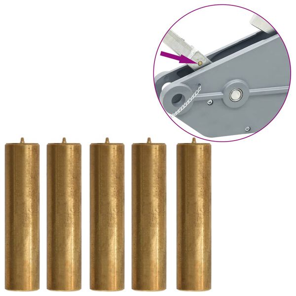 vidaXL Zatiči za vitel z vrvjo 1600/3200 kg 5 kosov medenina