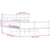 vidaXL Posteljni okvir brez vzmetnice hrast 140x200 cm inženirski les