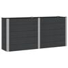 vidaXL Vrtna visoka greda Črna 200 x 50 x 91 cm alu.