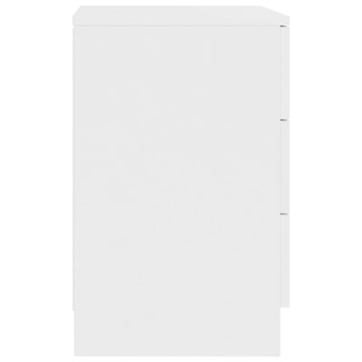 vidaXL Nočna omarica bela 38x35x56 cm iverna plošča