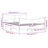 vidaXL Posteljni okvir brez vzmetnice vošč. rjav 150x200 cm borovina