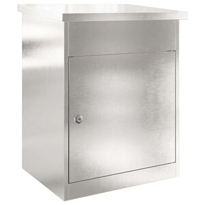 vidaXL &Scaron;katla za dostavo srebrna 47,5 x 38 x 59 cm Nerjaveče jeklo