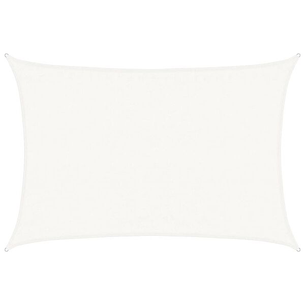 vidaXL Senčno jadro 160 g/m² belo 3,5x5 m HDPE