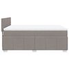 vidaXL Box spring postelja z vzmetnico taupe 160x200 cm blago