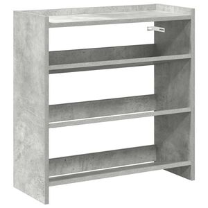 vidaXL Regal za čevlje betonsko siv 60x25x62 cm inženirski les