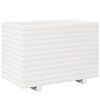 vidaXL Vrtno cvetlično korito belo 70x40x49,5 cm trdna borovina