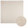 vidaXL Rug "ZIZUR" Cream 240x240 cm Juta videz Notranje in zunanje