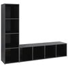 vidaXL TV omarice 2 kosa visok sijaj sive 142,5x35x36,5 cm iverna pl.