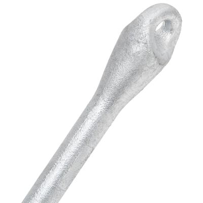 vidaXL Zložljivo sidro srebrno 8 kg temprano železo